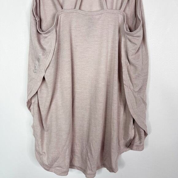 Calvin Klein Performance XSmall Epic Knit Strappy Tank Top Even Sand Cream Mauve - Picture 6 of 10